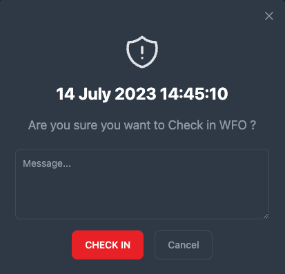 Pesan Check IN