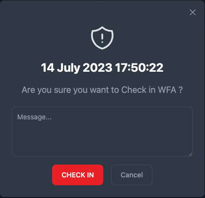 Pesan Check IN